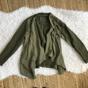 BLANKNYC Olive Green Drape Front Jacket XS